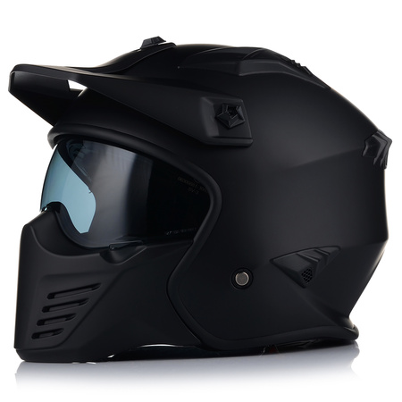 KASK MOTOCYKLOWY | VITO BRUZANO MATT | OTWARTY + SZCZĘKA + DASZEK + BLENDA