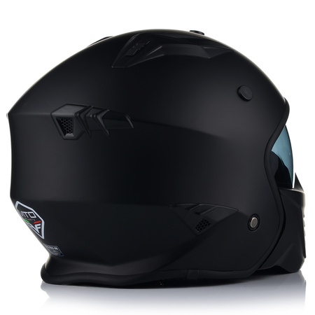 KASK MOTOCYKLOWY OTWARTY VITO BRUZANO ODPINANA SZCZĘKA  + DASZEK + 2x SZYBA