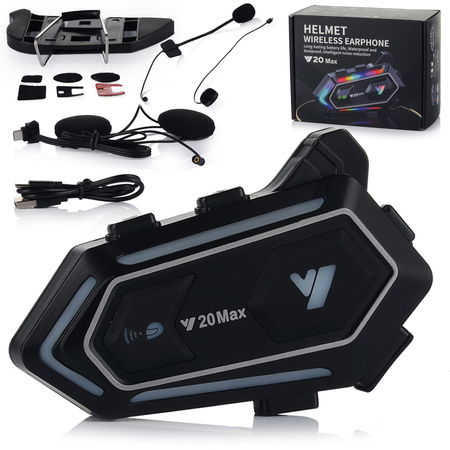 KASK MOTOCYKLOWY VITO FURIO CZARNY MAT SZCZĘKOWY + INTERKOM VITO BLUETOOTH
