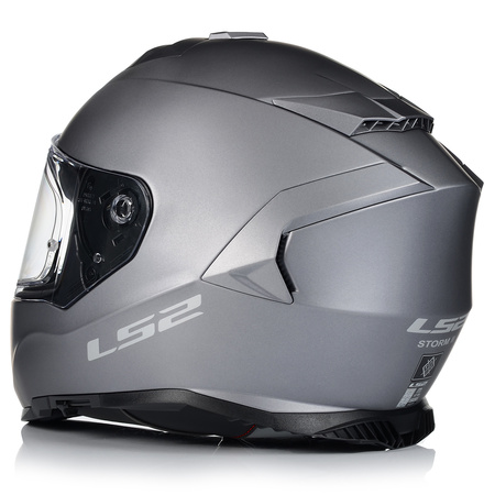 KASK MOTOCYKLOWY LS2 FF800 STORM II TITANUM + PINLOCK + BLENDA ECER 22.06