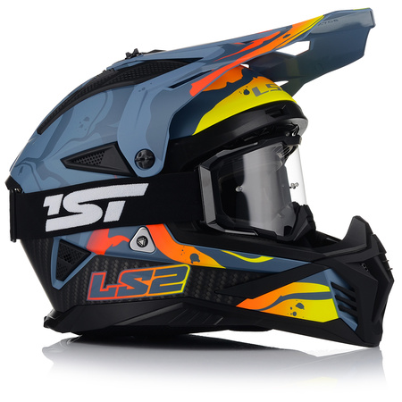 KASK MOTOCYKLOWY | LS2 MX708 FAST II + GOGLE | LEKKI ENDURO CROSS QUAD ATV