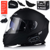 KASK MOTOCYKLOWY LS2 FF800 STORM II CZARNY MATT + INTERKOM VITO BLUETOOTH