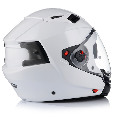 KASK MOTOCYKLOWY OTWARTY 2w1 AIROH EXECUTIVE BIAŁY ODPINANA SZCZĘKA +BLENDA