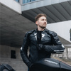 KURTKA MOTOCYKLOWA | REBELHORN VANDAL BLACK/WHT| MĘSKA SKÓRZANA + GRATISY