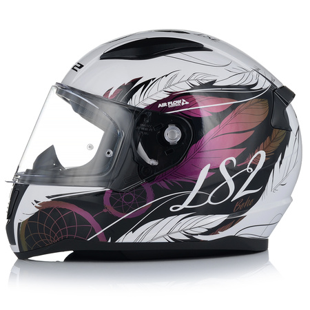KASK MOTOCYKLOWY LS2 FF353 RAPID II BOHO DAMSKI 22.06 + TĘCZOWA SZYBA