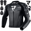 KURTKA MOTOCYKLOWA | REBELHORN VANDAL BLACK/WHT| MĘSKA SKÓRZANA + GRATISY