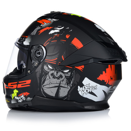 KASK MOTOCYKLOWY LS2 FF808 STREAM II MONKEY BLENDA + PRZYCIEMNIANA SZYBA