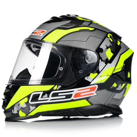 KASK MOTOCYKLOWY LS2 FF800 STORM II CYBORG + PINLOCK + BLENDA ECER 22.06