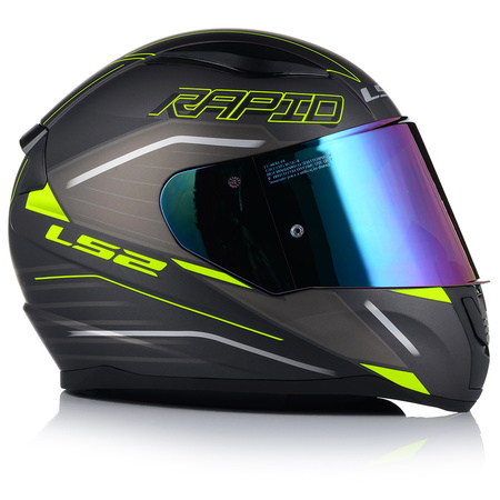 KASK MOTOCYKLOWY LS2 FF353 RAPID II ROKKU ECE 22.06 + TĘCZOWA SZYBA