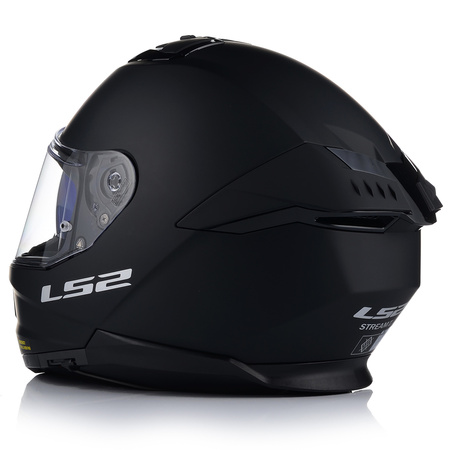 KASK MOTOCYKLOWY LS2 FF808 STREAM II CZARNY MAT BLENDA + LUSTRZANKA ZŁOTA