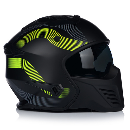 KASK MOTOCYKLOWY | VITO BRUZANO FLUO | OTWARTY + ODPINANA SZCZĘKA + BLENDA