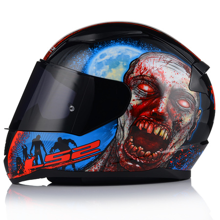 KASK MOTOCYKLOWY LS2 FF353 RAPID II ZOMBIE 06 + CIEMNA PRZYCIEMNIANA SZYBA