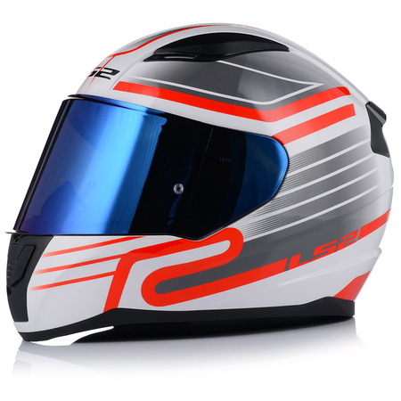 KASK MOTOCYKLOWY LS2 FF353 RAPID II CIRCUIT ECE 22.06 + NIEBIESKA SZYBA