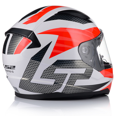 KASK MOTOCYKLOWY LS2 FF353 RAPID II GRID CZERWONY SYSTEM PINLOCK ECER 22.06