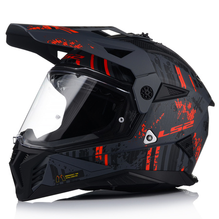 KASK MOTOCYKLOWY LS2 MX702 PIONEER ENDURO CROSS QUAD ATV + SZYBA + BLENDA