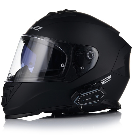 KASK MOTOCYKLOWY LS2 FF800 STORM II CZARNY MATT + INTERKOM VITO BLUETOOTH