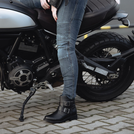 SPODNIE MOTOCYKLOWE | OZONE AGNESS II | DAMSKIE JEANSY SLIM FIT + GRATIS