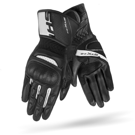 RĘKAWICE MOTOCYKLOWE | SHIMA STX 2.0 WHITE | MĘSKIE SKÓRZANE DŁUGIE +GRATIS