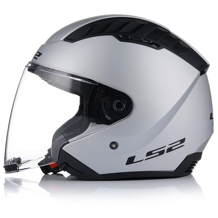 OTWARTY KASK MOTOCYKLOWY LS2 OF600 COOPTER II SZARY MATT 22.06 + BLENDA