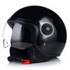 KASK MOTOCYKLOWY OTWARTY | VITO LORETO | CZARNY POŁYSK SKUTER CHOPPER ECE 22.06