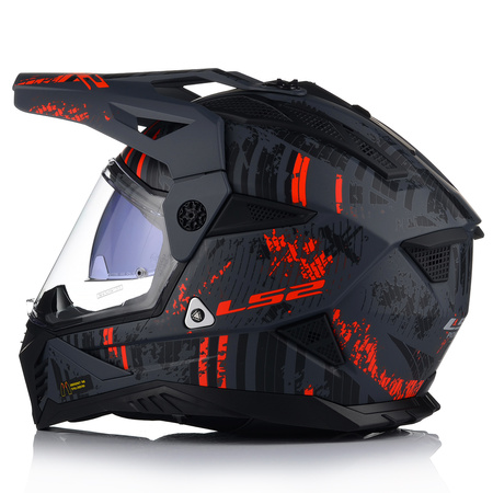 KASK MOTOCYKLOWY LS2 MX702 PIONEER ENDURO CROSS QUAD ATV + SZYBA + BLENDA