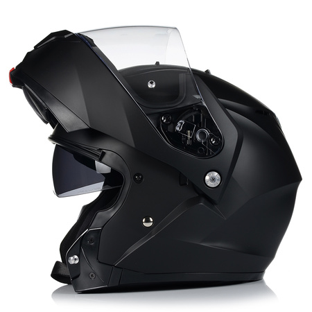 KASK MOTOCYKLOWY | HJC C91 MATT BLACK | SZCZĘKOWY SYSTEM PINLOCK + BLENDA