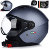 KASK MOTOCYKLOWY OTWARTY | VITO MODA | SZARY MAT SKUTER CHOPPER ECE 22.06 