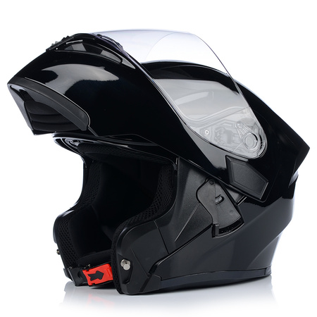 SZCZĘKOWY KASK MOTOCYKLOWY FLIP UP PODNOSZONA SZCZĘKA ECER 22.06 + BLENDA
