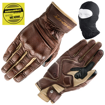 RĘKAWICE MOTOCYKLOWE | SHIMA AVIATOR LIGHT BROWN | MĘSKIE SKÓRZANE + GRATIS
