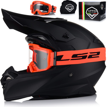 KASK MOTOCYKLOWY | VITO TIVOLI | OFF-ROAD ENDURO CROSS QUAD ATV + GOGLE LS2