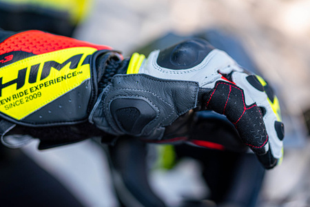 RĘKAWICE MOTOCYKLOWE | SHIMA ST-3 FLUO | DŁUGIE SKÓRZANE SPORTOWE + GRATIS