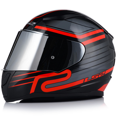 KASK MOTOCYKLOWY LS2 FF353 RAPID II CIRCUIT ECE 22.06 + SREBRNA SZYBA