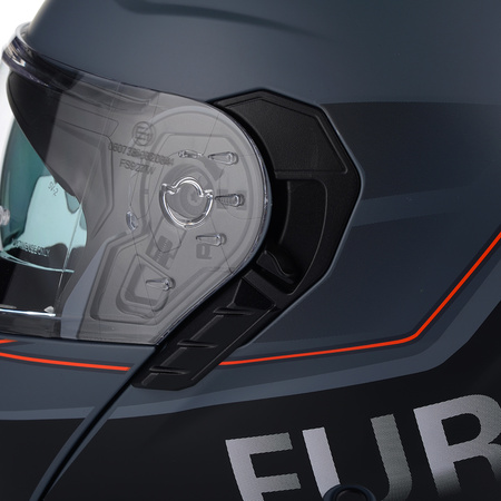 KASK MOTOCYKLOWY VITO FURIO SZARY MAT SZCZĘKOWY + INTERKOM VITO BLUETOOTH