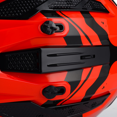 KASK MOTOCYKLOWY LS2 MX708 FAST II WASH RED LEKKI ENDURO CROSS QUAD ATV