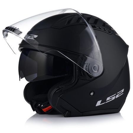 OTWARTY KASK MOTOCYKLOWY LS2 OF600 CZARNY MATT + INTERKOM BLUETOOTH XS