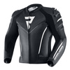 KURTKA MOTOCYKLOWA | REBELHORN FIGHTER BLK/WHT | MĘSKA SKÓRZANA SPORT + GRATIS