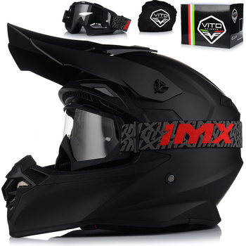 KASK MOTOCYKLOWY | VITO TIVOLI + GOGLE IMX | OFF-ROAD ENDURO CROSS QUAD ATV