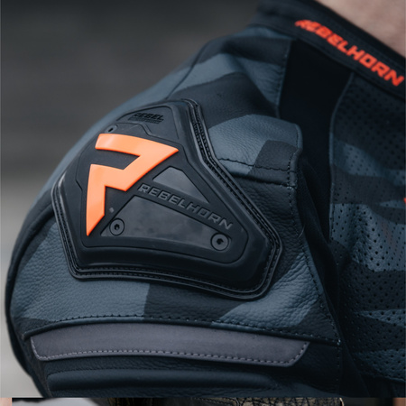 KURTKA MOTOCYKLOWA | REBELHORN VANDAL BLACK/RED | MĘSKA SKÓRZANA + GRATISY