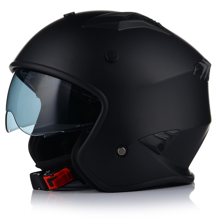 KASK MOTOCYKLOWY OTWARTY VITO BRUZANO ODPINANA SZCZĘKA  + DASZEK + 2x SZYBA