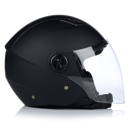 KASK MOTOCYKLOWY OTWARTY | VITO BRAVO | CZARNY MAT SKUTER CHOPPER ECE 22.06 