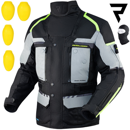 KURTKA MOTOCYKLOWA | REBELHORN CUBBY IV | DŁUGA WODOODPORNA MĘSKA + GRATISY