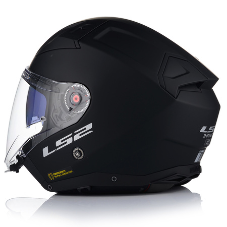 OTWARTY KASK MOTOCYKLOWY LS2 OF603 CZARNY MATT + PINLOCK ANTYPARA + BLENDA