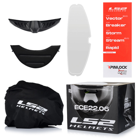 KASK MOTOCYKLOWY LS2 FF800 STORM II CYBORG + PINLOCK + BLENDA ECER 22.06