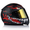 KASK MOTOCYKLOWY LS2 FF353 RAPID II KAIJU 06 + LUSTRZANKA ZŁOTA SZYBA