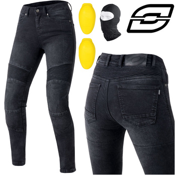 SPODNIE MOTOCYKLOWE | OZONE AGNESS II | DAMSKIE JEANSY SLIM FIT + GRATIS