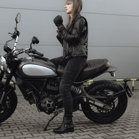 SPODNIE MOTOCYKLOWE | OZONE AGNESS II | DAMSKIE JEANSY SLIM FIT + GRATIS