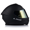KASK MOTOCYKLOWY LS2 FF808 STREAM II CZARNY MAT BLENDA + LUSTRZANKA ZŁOTA