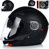 KASK MOTOCYKLOWY OTWARTY | VITO AMARO BLACK | MATOWY SKUTER CHOPPER +BLENDA 