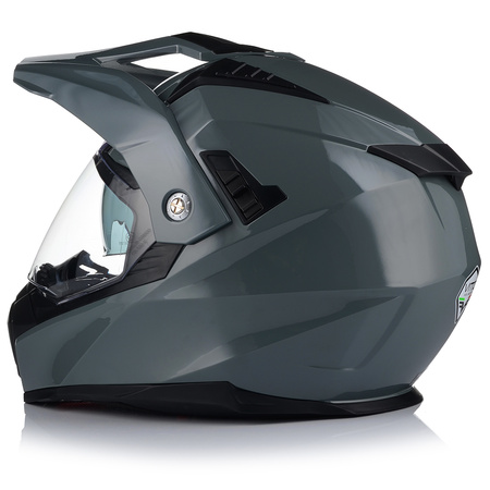 KASK MOTOCYKLOWY VITO MOLINO GREY ENDURO CROSS QUAD ATV + INTERKOM + BLENDA