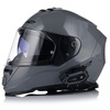KASK MOTOCYKLOWY LS2 FF800 STORM II SZARY POŁYSK + INTERKOM 1ST BLUETOOTH